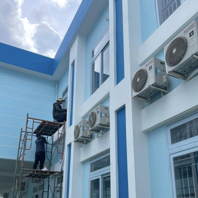 ĐỘI NGŨ THI CÔNG LẮP ĐẶT ĐIỀU HÒA CHO TRƯỜNG HỌC TẠI ĐỒNG NAI