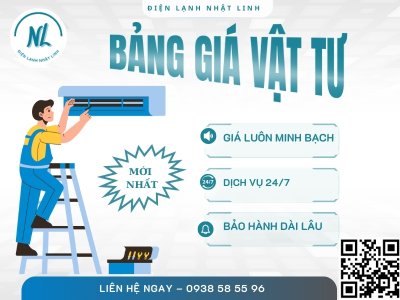 Bảng Giá Vật Tư và lắp đặt máy lạnh Tại Điện Lạnh Nhật Linh
