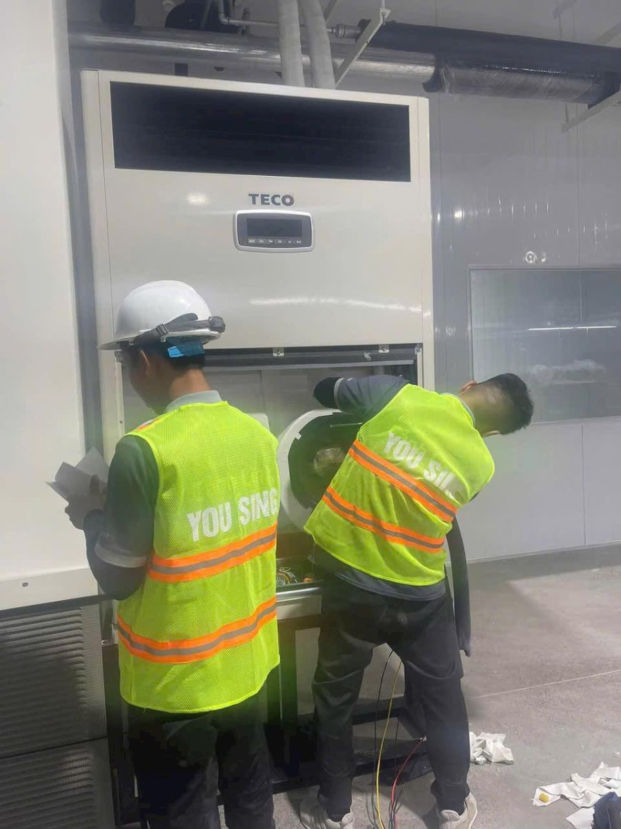 Thi công lắp đặt máy lạnh ở khu công nghiệp