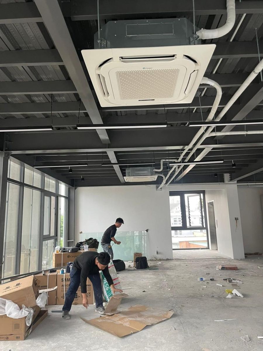 Thi công lắp đặt máy lạnh ở khu công nghiệp