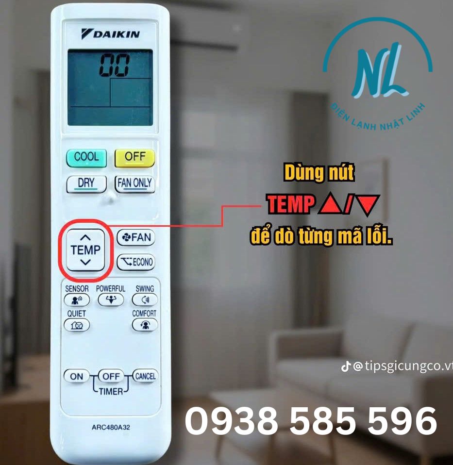 CÁCH CHECK LỖI MÁY LẠNH DAIKIN BẰNG REMOTE