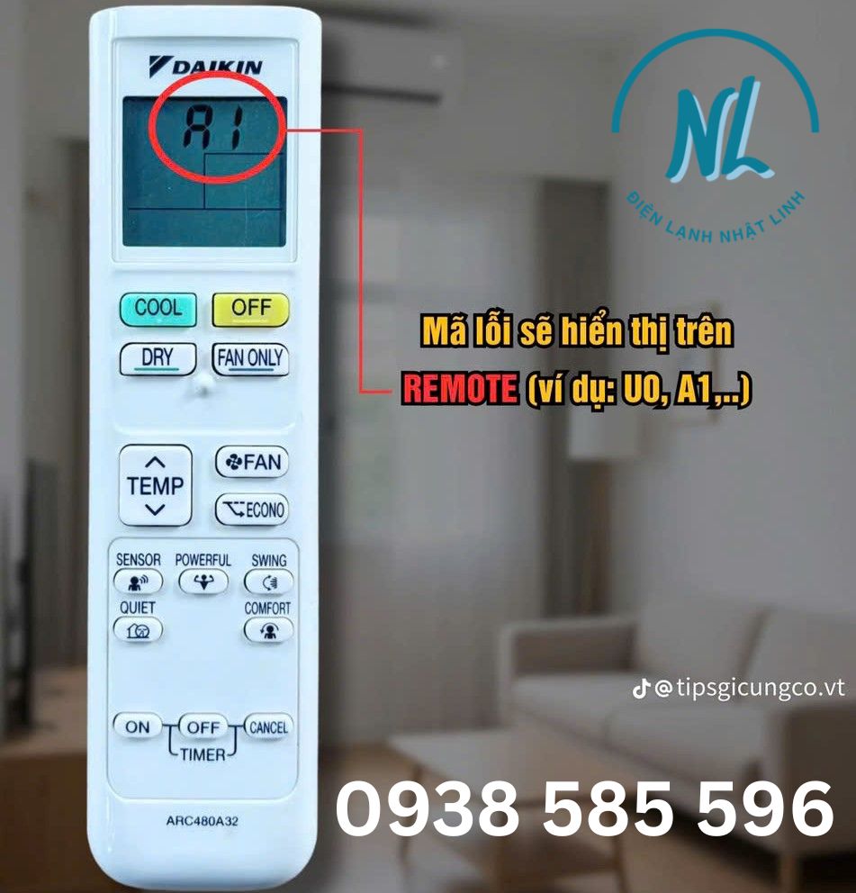 CÁCH CHECK LỖI MÁY LẠNH DAIKIN BẰNG REMOTE