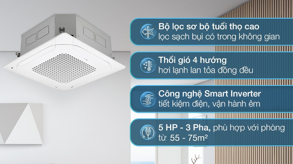 MÁY LẠNH ÂM TRẦN LG INVERTER 5 HP ZTNQ48LMLA0