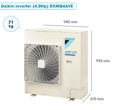 MÁY LẠNH DAIKIN VRV IV S RXMQ4AVE 4HP